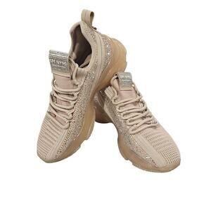 Steve Madden Maxima SM NY 90 Sneakers Womens 6M Beige Chunky Shoes